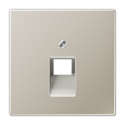 ES2969-1UA Centre plate 1-gang modular jack sockets Stainless steel