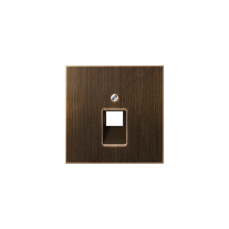 ME2969-1UA AT Centre plate 1-gang modular jack sockets Antique brass
