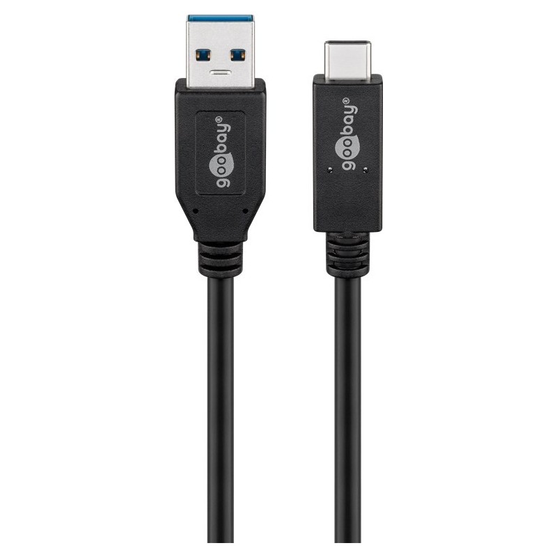 USB A - USB-C kaabel 1m must 3A