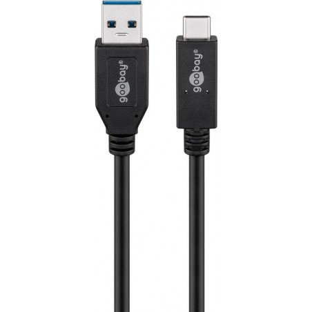 USB A - USB-C kaabel 1m must 3A